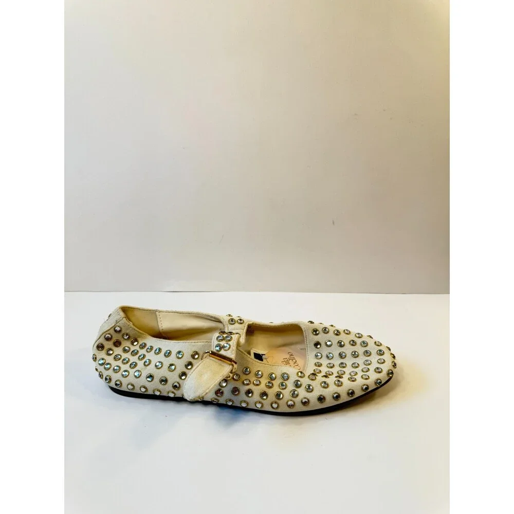 Camila Coelho X Revolve Princess Flats Ivory US 7.5 - Picture 1 of 5